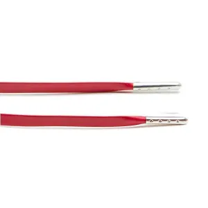 Red Leather Laces - Silver Aglet