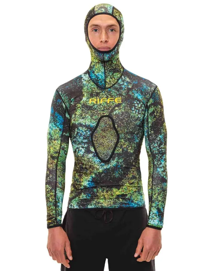 Riffe Eco Hooded Long Sleeve Rash Guard With Loading Pad