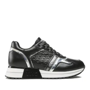 Scarpe Donna LIU JO Sneakers Platform Kiss 03 con Logo Embossed Nero