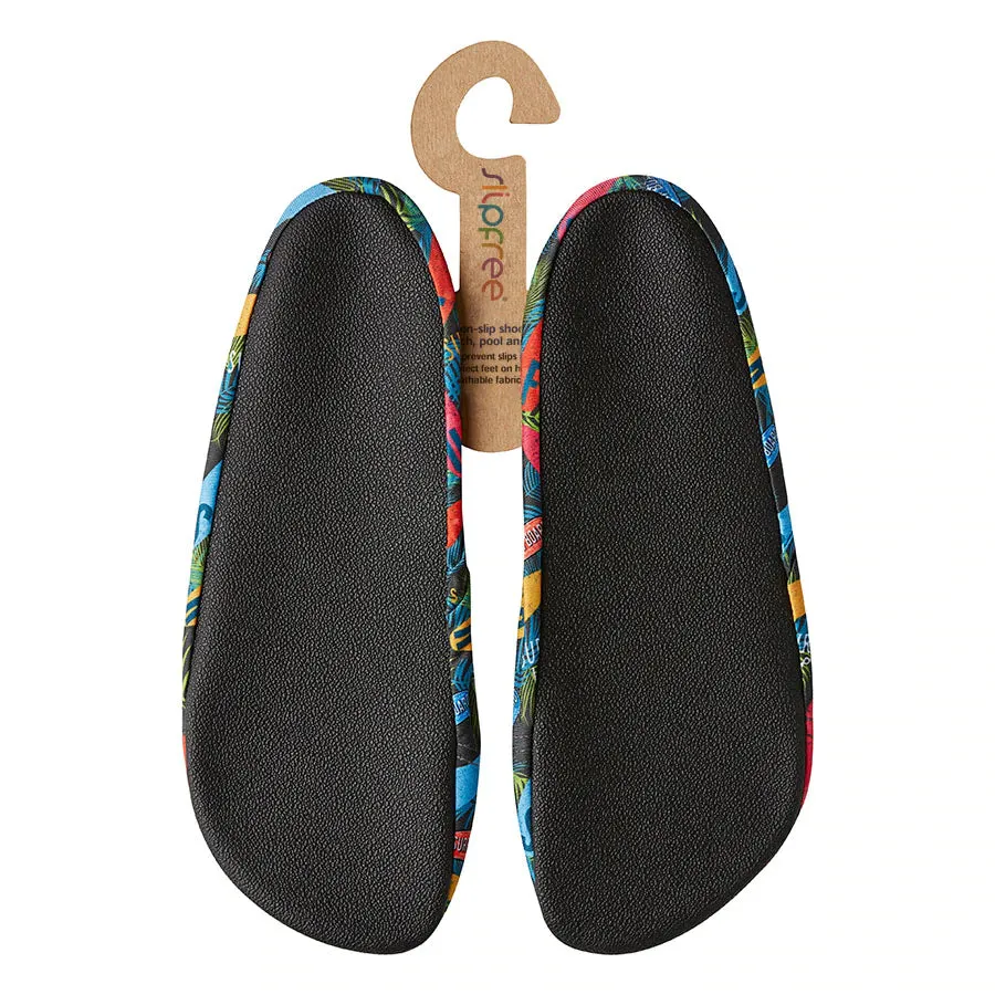 Slipfree Non-Slip Beach Shoes Deck Navy Sock ADULTS Grippy Soles