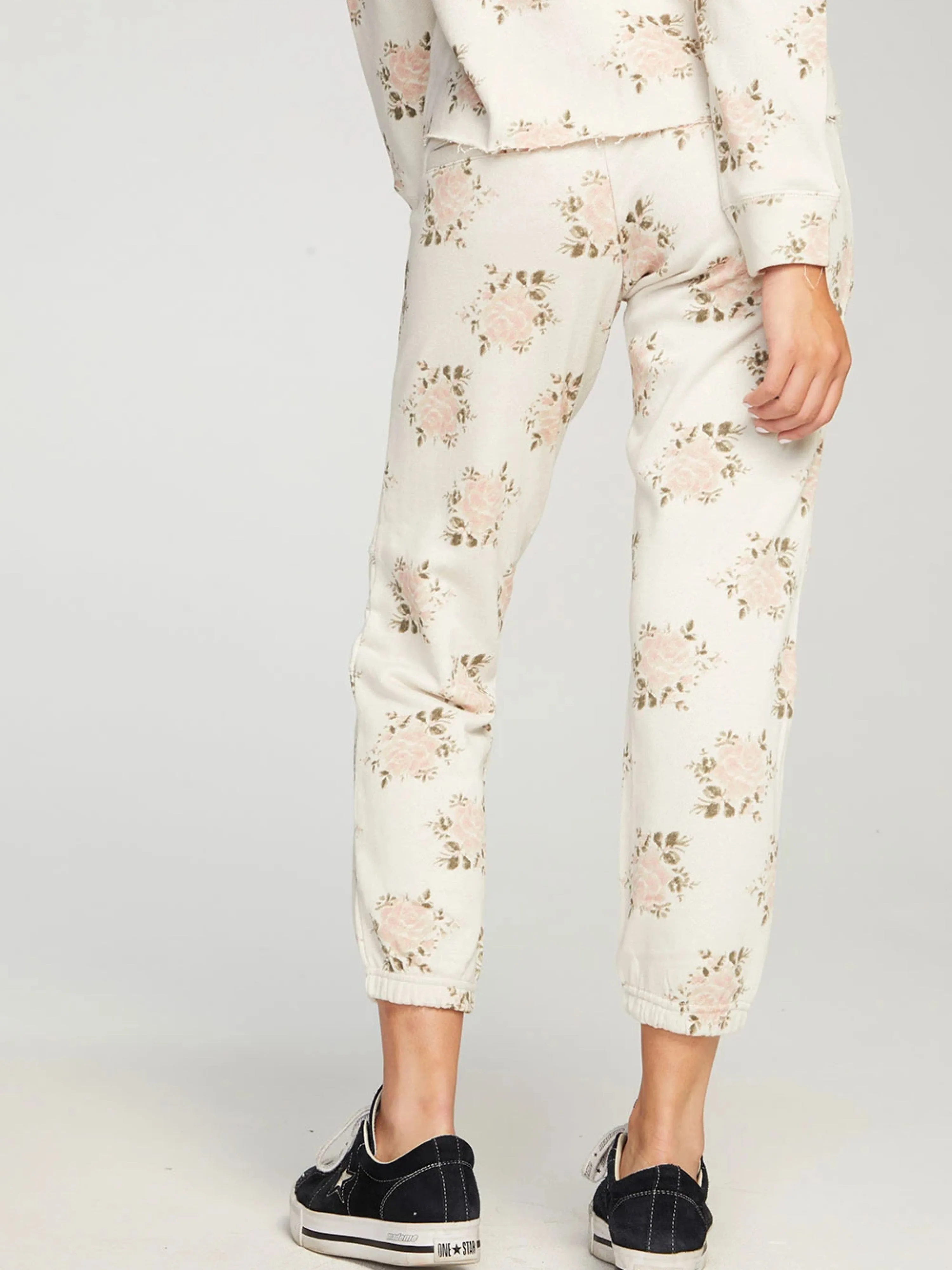 Slouchy Moto Floral Jogger