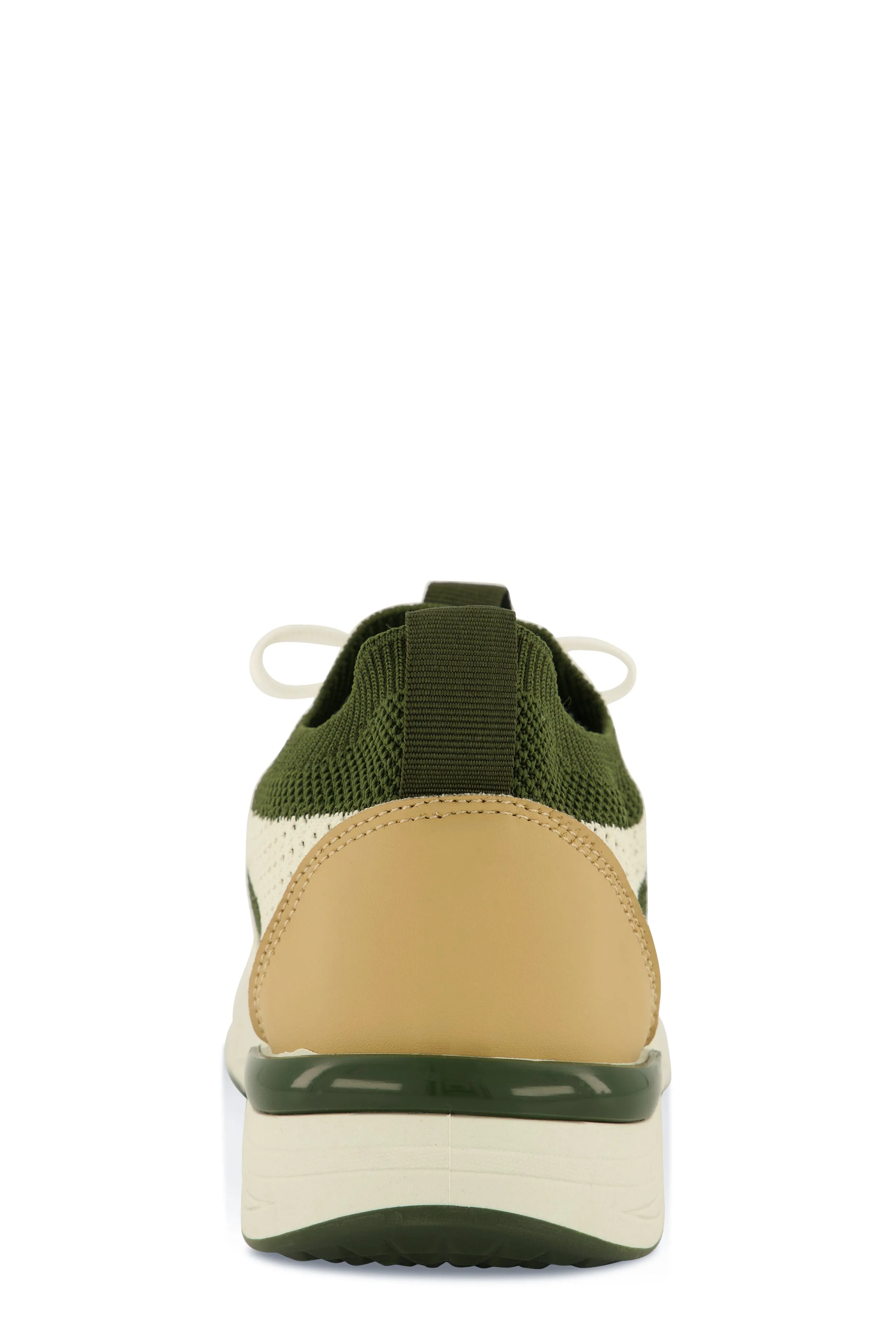 Textured Knit Color Block Lace Up Sneakers