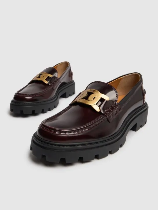 Tod&#x27;s   30mm Leather chain loafers 