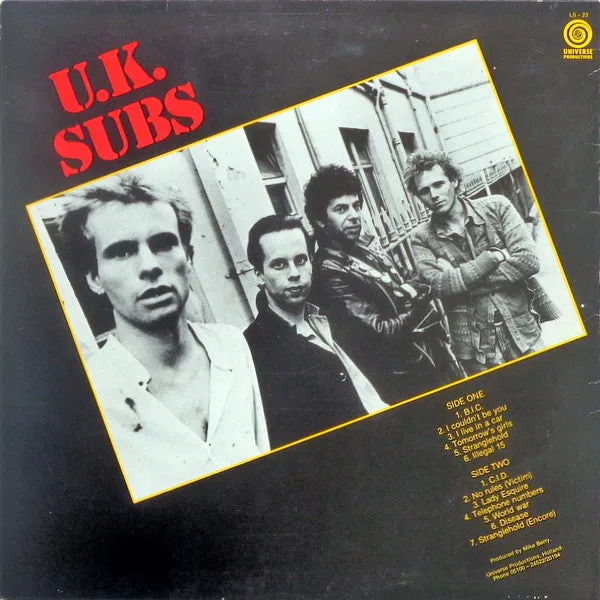 U.K. Subs* - Live Kicks (12", MiniAlbum) (NM or M-)