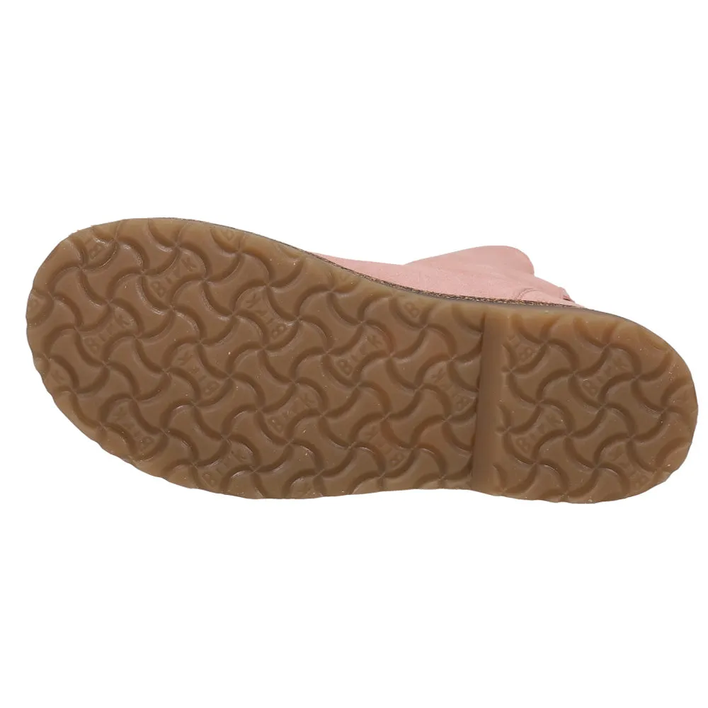 Upsalla Shearling Suede Leather Round Toe Pull On Boots