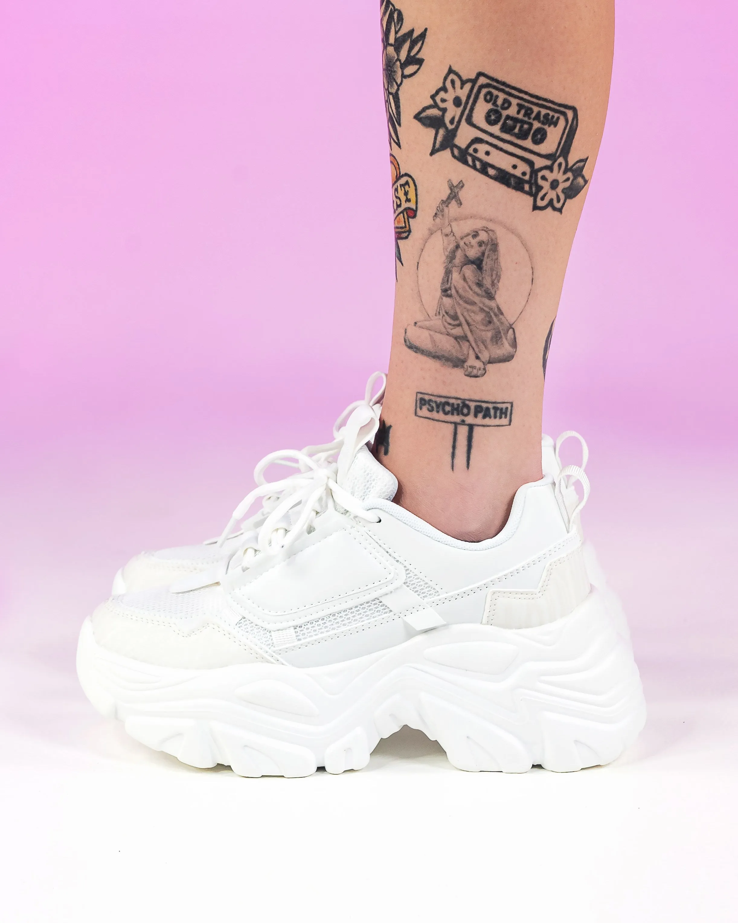 White All That Platform Sneakers