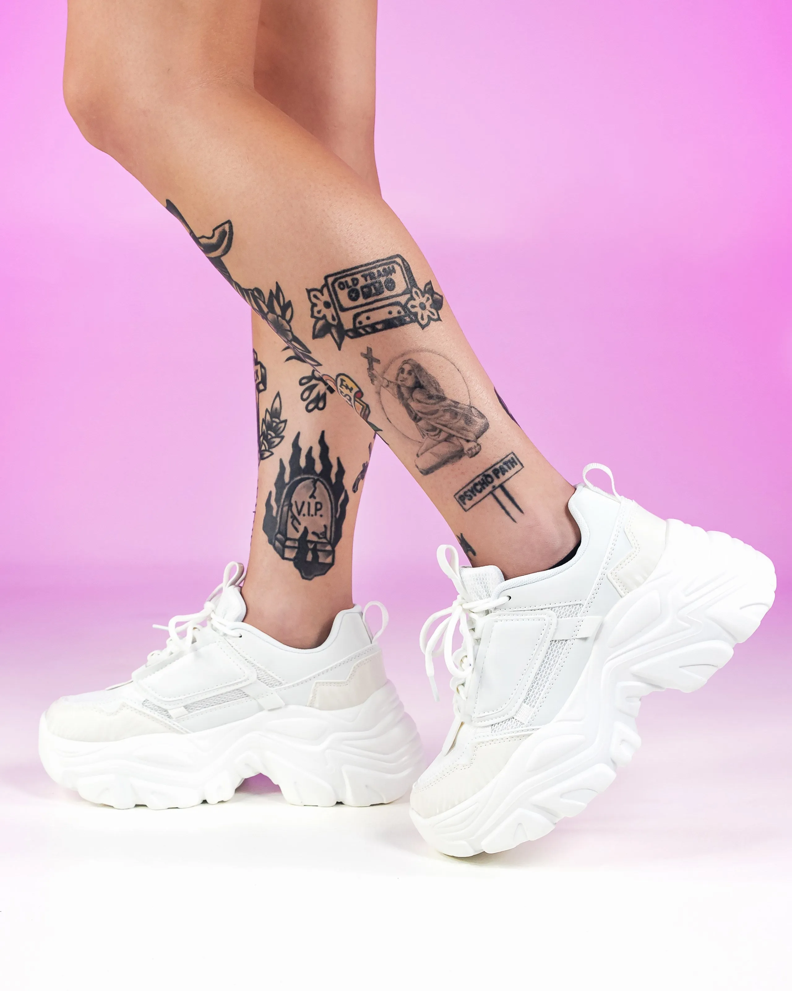 White All That Platform Sneakers