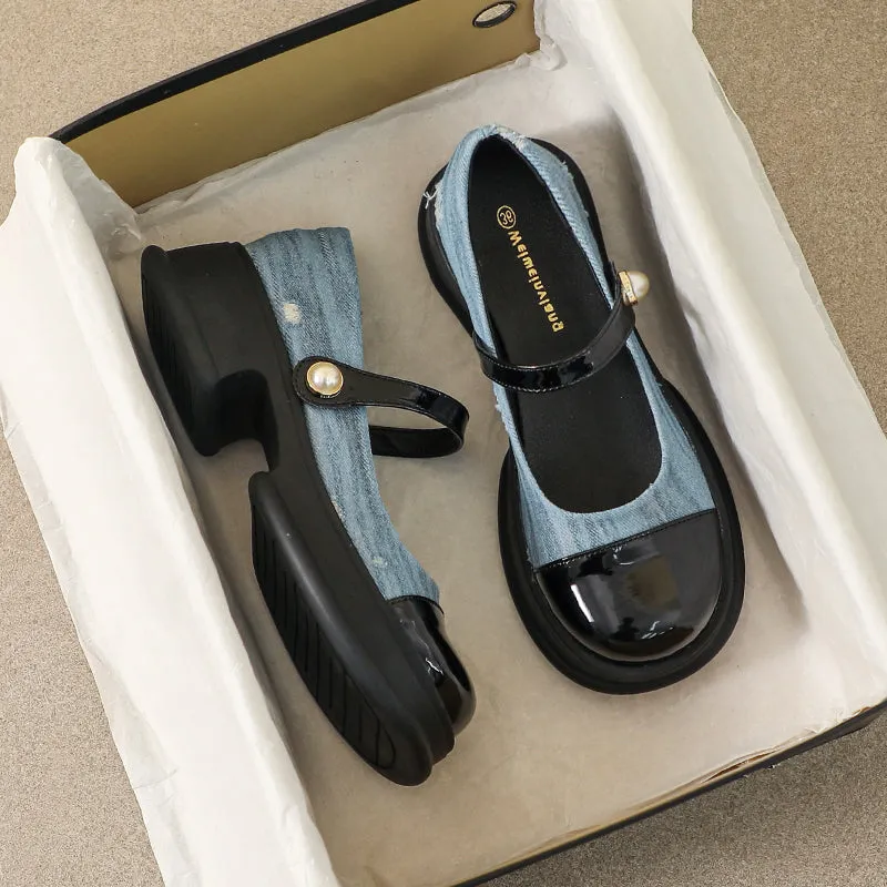 Women Fashion Casual Thick Soled Mary Jane Shoes