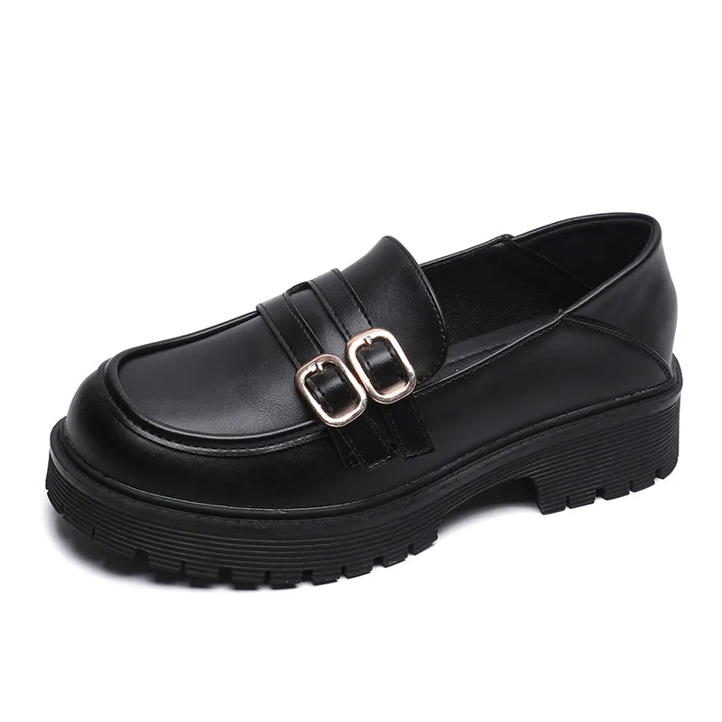 Women Retro Soft Minimalist Thick Soled Casual Loafers