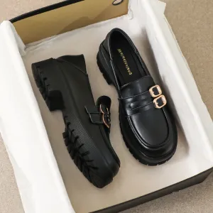 Women Retro Soft Minimalist Thick Soled Casual Loafers