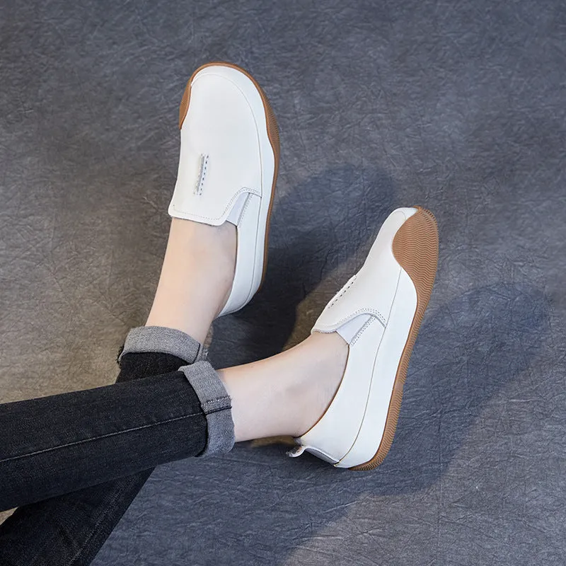 Women Soft Leather Minimalism Casual Loafers