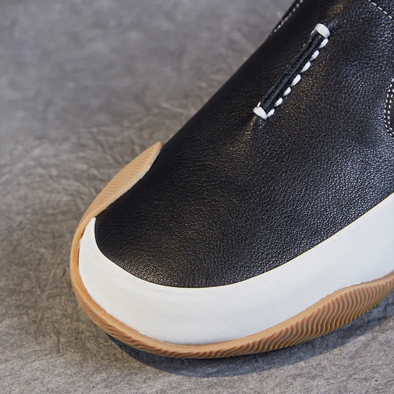 Women Soft Leather Minimalism Casual Loafers