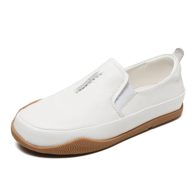 Women Soft Leather Minimalism Casual Loafers