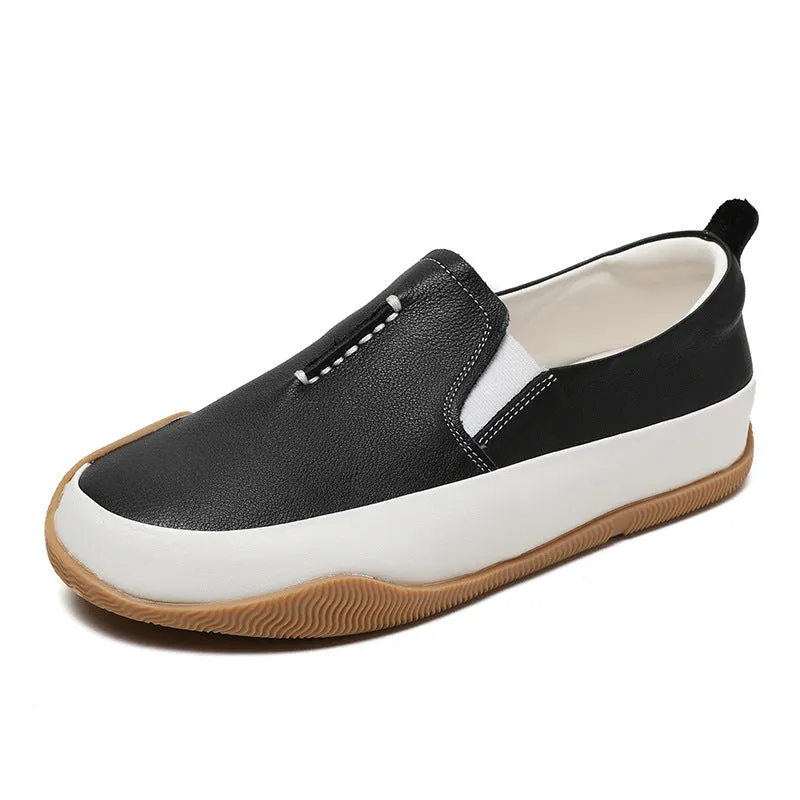 Women Soft Leather Minimalism Casual Loafers